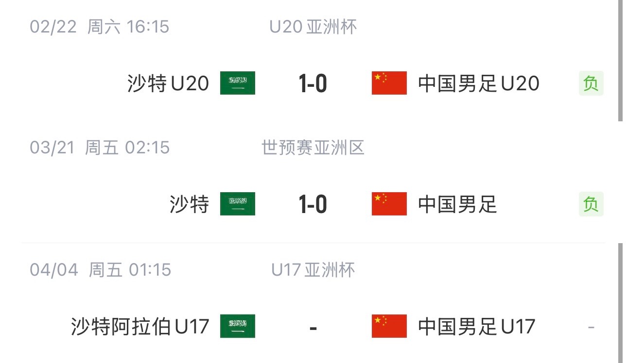  國字號(hào)三遇沙特！國少U17亞洲杯首戰(zhàn)對(duì)陣沙特，此前國足&國青均負(fù)