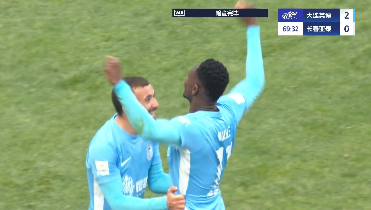  馬萊萊大連處子球！呂焯毅助攻馬萊萊破門，大連英博2-0亞泰