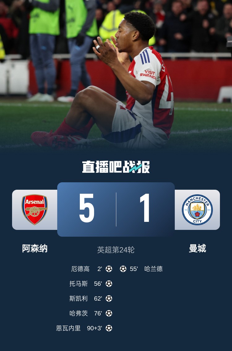  硬氣槍手無畏強敵！阿森納本賽季5-1碾壓曼城，3-0完勝皇馬