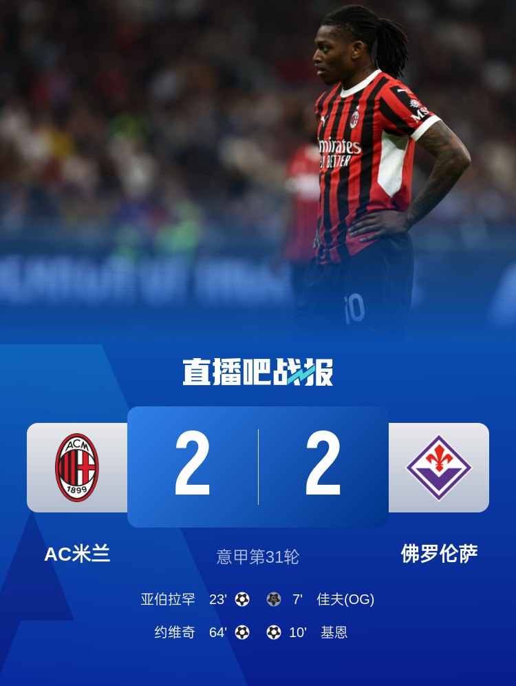  孔塞桑上任后米蘭有13場比賽先丟球落后，最終戰(zhàn)績?yōu)?勝1平6負